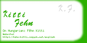 kitti fehn business card